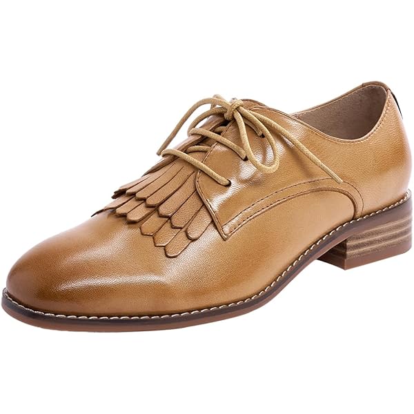 Amazon.com | Mona flying Womens Handmade Dress Oxfords Derby